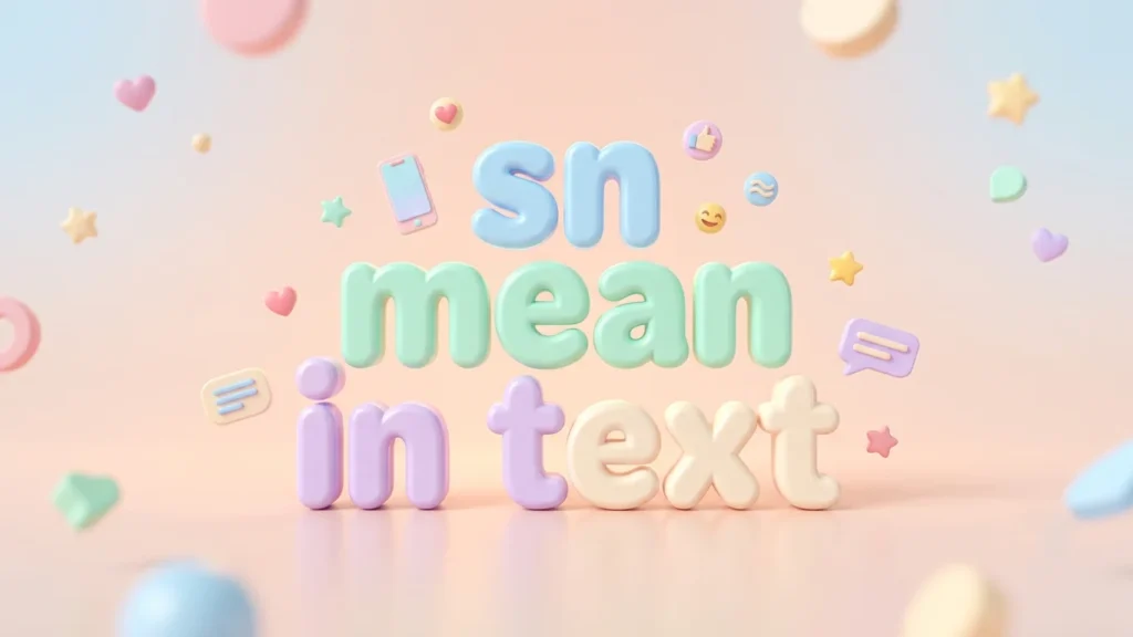 sn mean in text