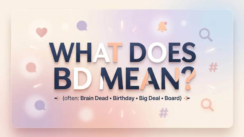 what does bd means